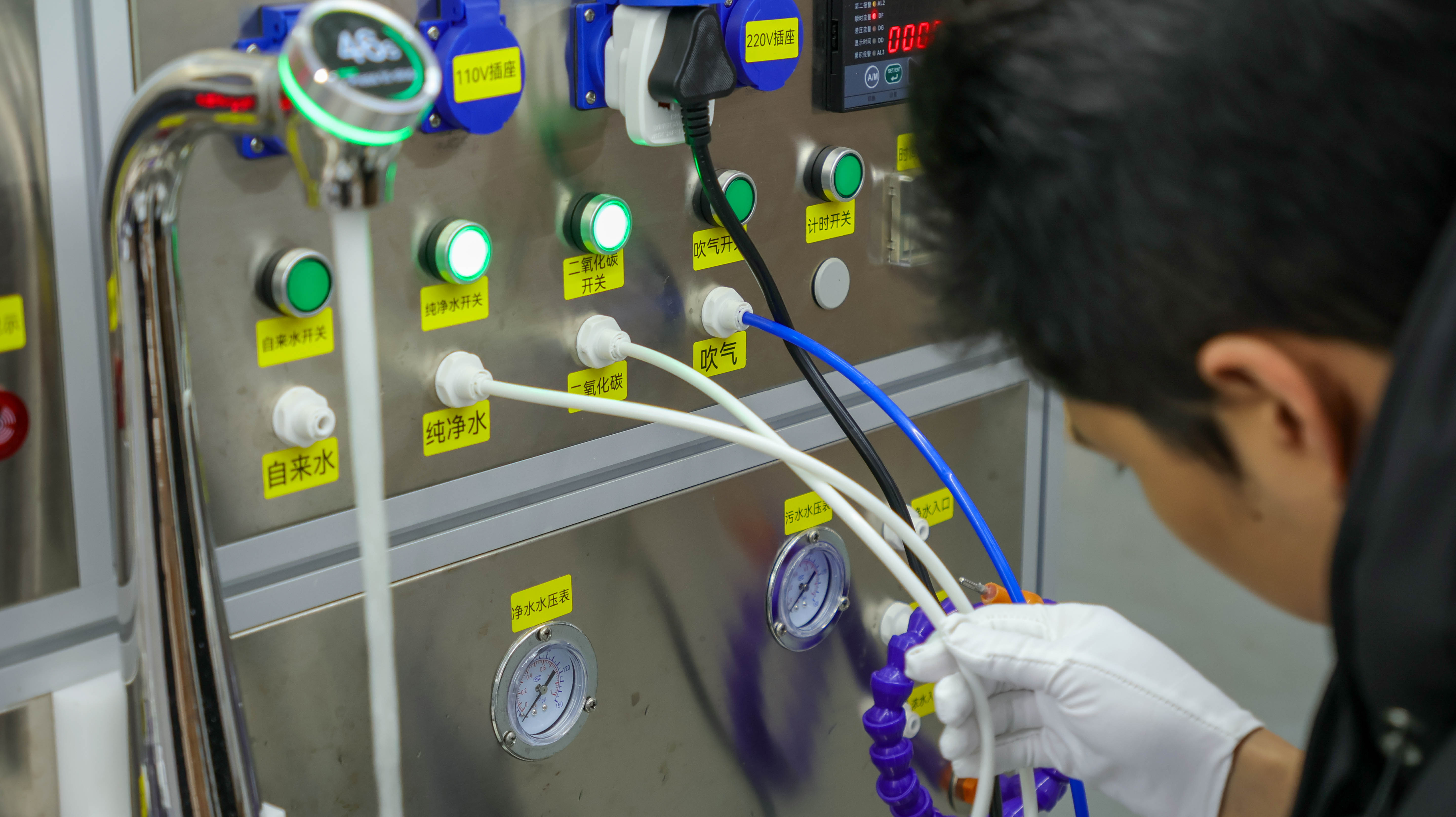 二氧化碳管泄漏检查